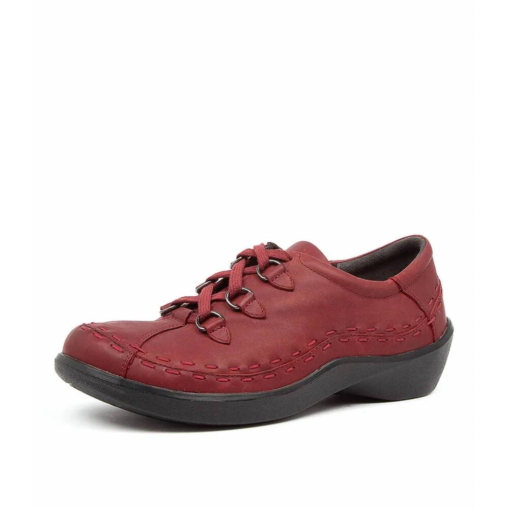 NEW ZIERA women's allsorts leather shoes in rouge trooper